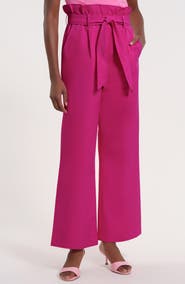 Isaac Mizrahi New York Paper Bag Waist Cotton Pants