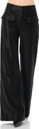 IVONNE High Shine Semi-Flared Trousers