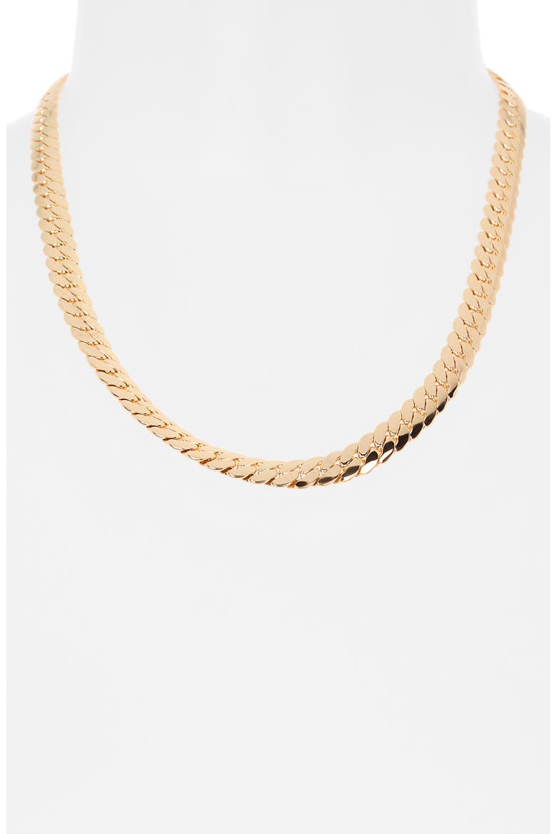 Curb Link Chain Necklace, Alternate, color, GOLD