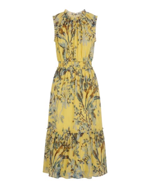 Naomi Floral Georgette Midi Dress