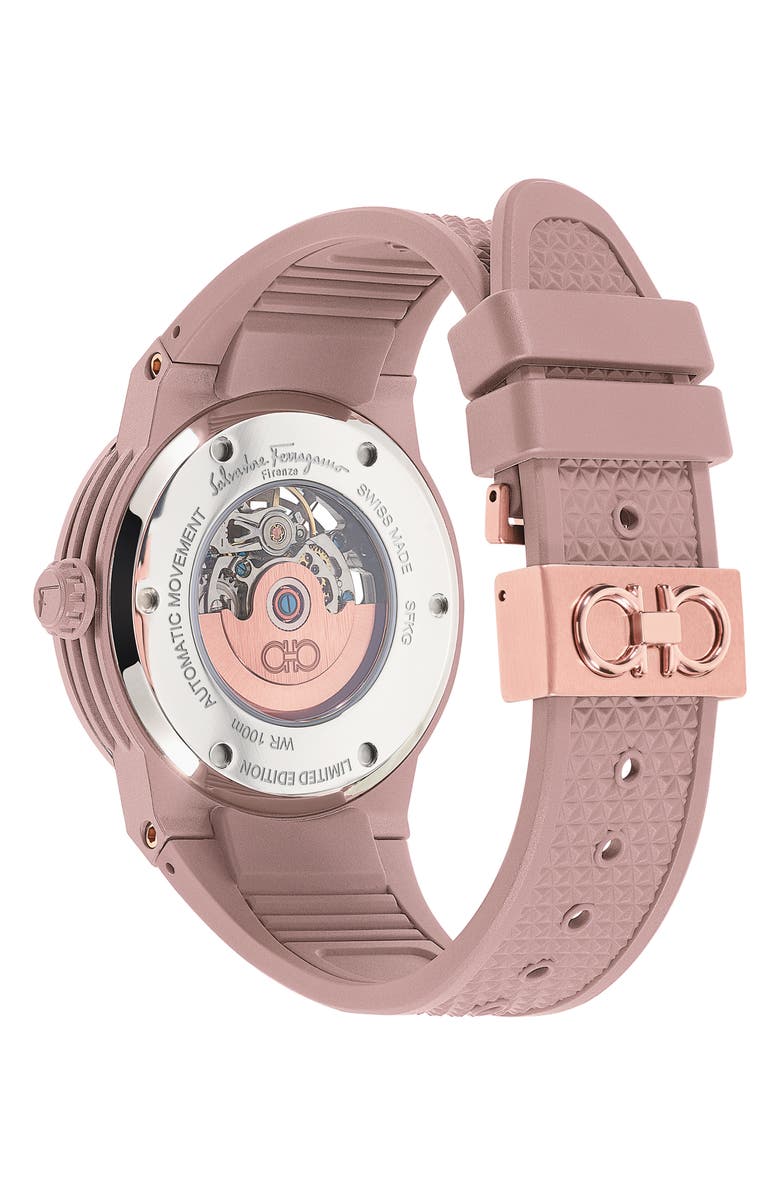 FERRAGAMO F-80 Skeleton Ecoceramic Watch, 41mm, Alternate, color,