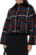 Burberry Cropped Belt Check Quilted Floriston Jacket
