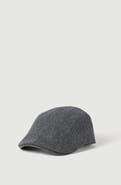 Brunello Cucinelli Virgin wool flannel flat cap with embroidered logo