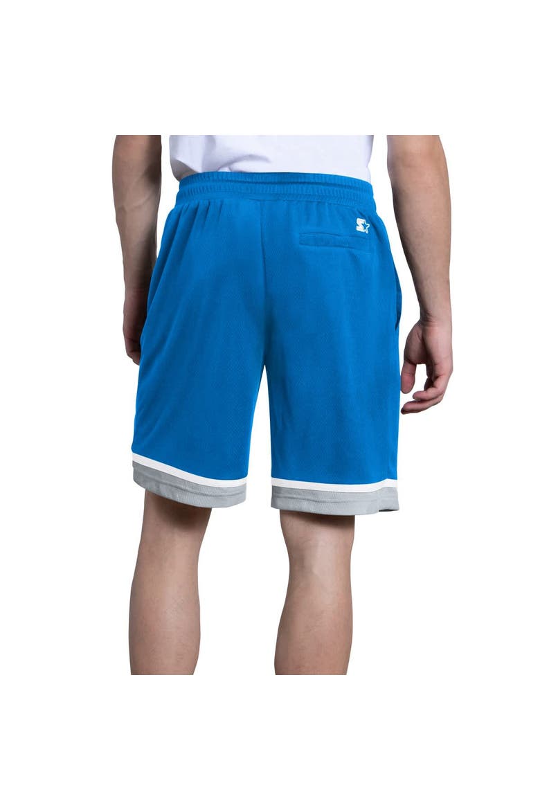 Men's Starter  Blue Detroit Lions Power Play Mesh Shorts, Alternate, color, Blue