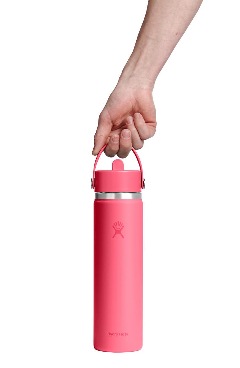 Hydro Flask 24-Ounce Wide Mouth Flex Straw Cap Water Bottle, Alternate, color, Popstar Pink