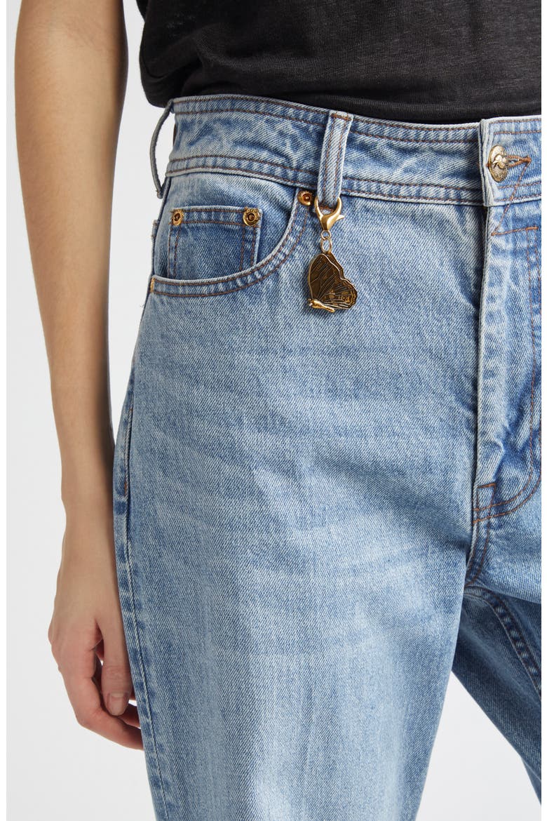 High Waist Flare Jeans, Alternate, color, DAWN BLUE