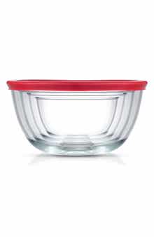 JoyJolt Set of 4 Thick Glass Mixing Bowls with Airtight Lids
