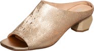 ANTELOPE Amara Metallic Leather Kitten Heel Sandal
