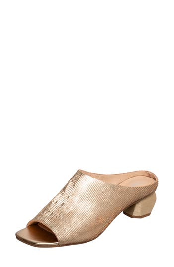 Antelope Amara Metallic Leather Kitten Heel Sandal In Gold