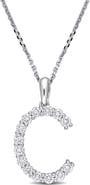 Julianna B. Diamond Initial Pendant Necklace 10k