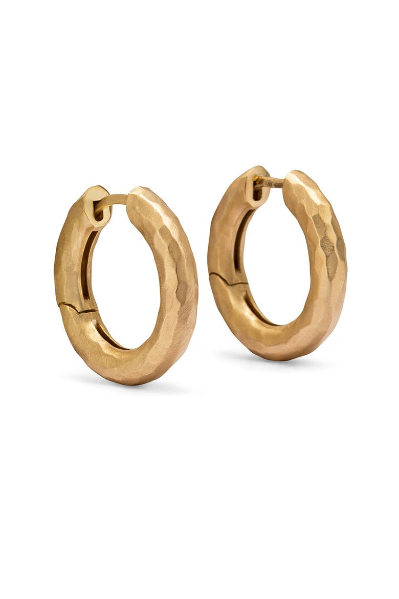 Wander Hoops. Handmade in Italy, Alternate, color, Gold Plated