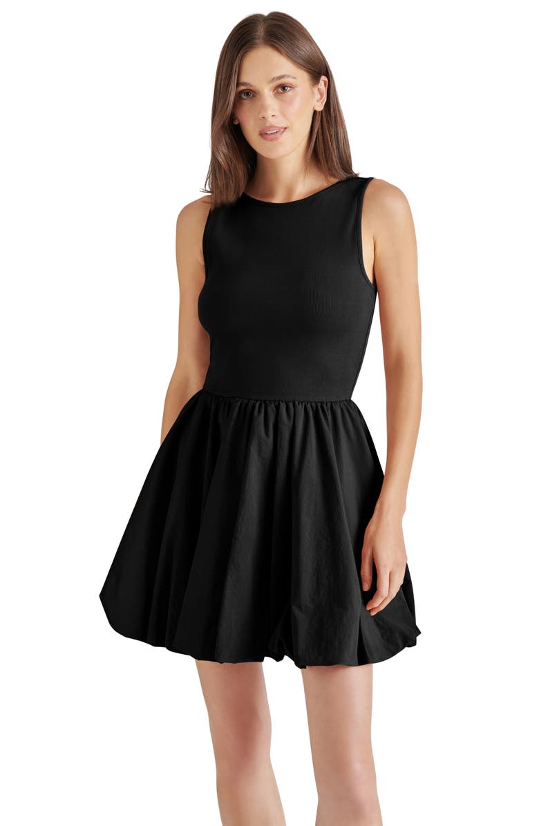 Steve Madden Palermo Mixed Media Bubble Hem Dress, Alternate, color,