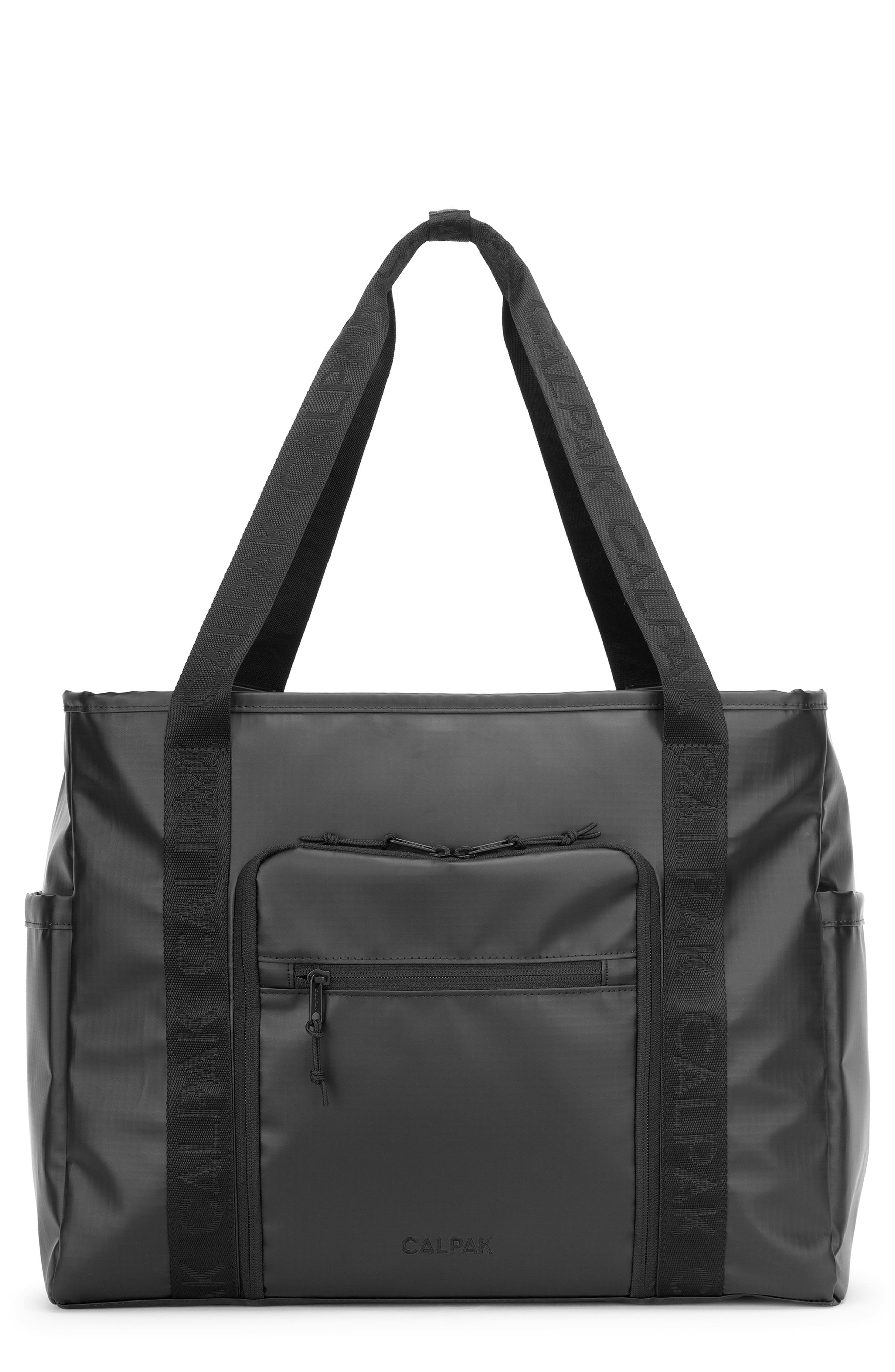 Terra 35L Water Resistant Zip Tote, Main, color, MATTE OBSIDIAN