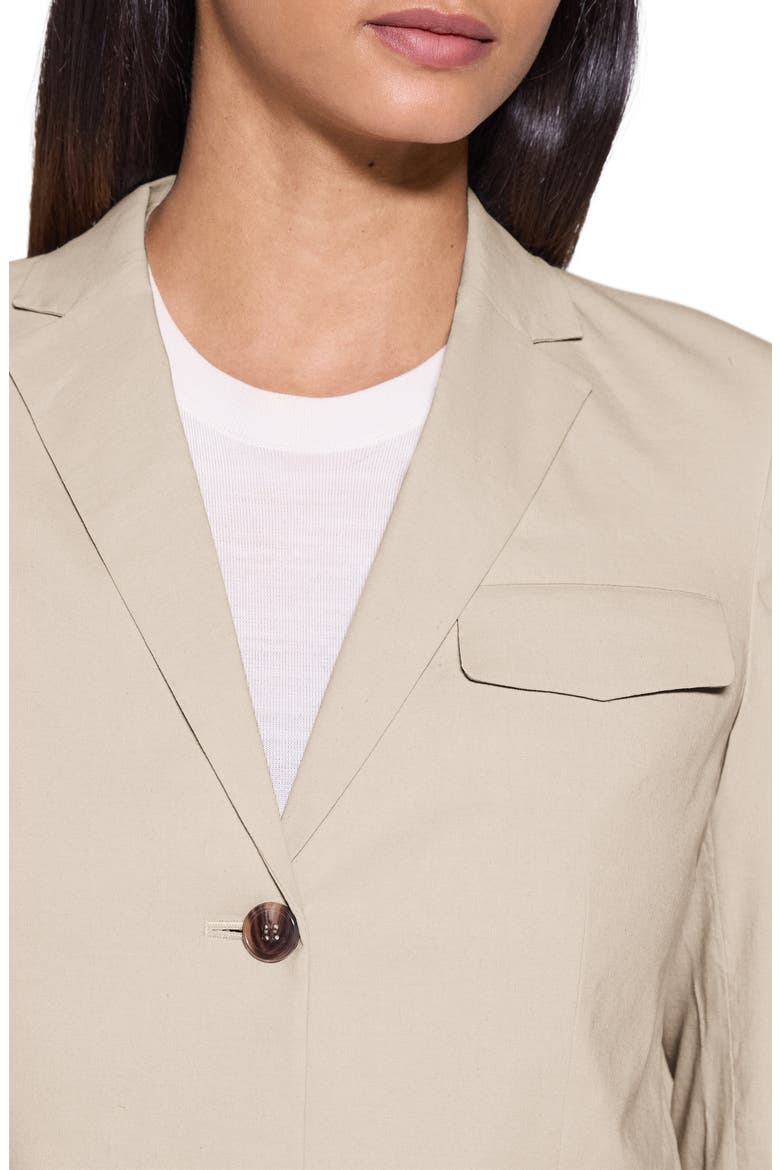 Linen Blend Shrunken Blazer, Alternate, color, STRAW