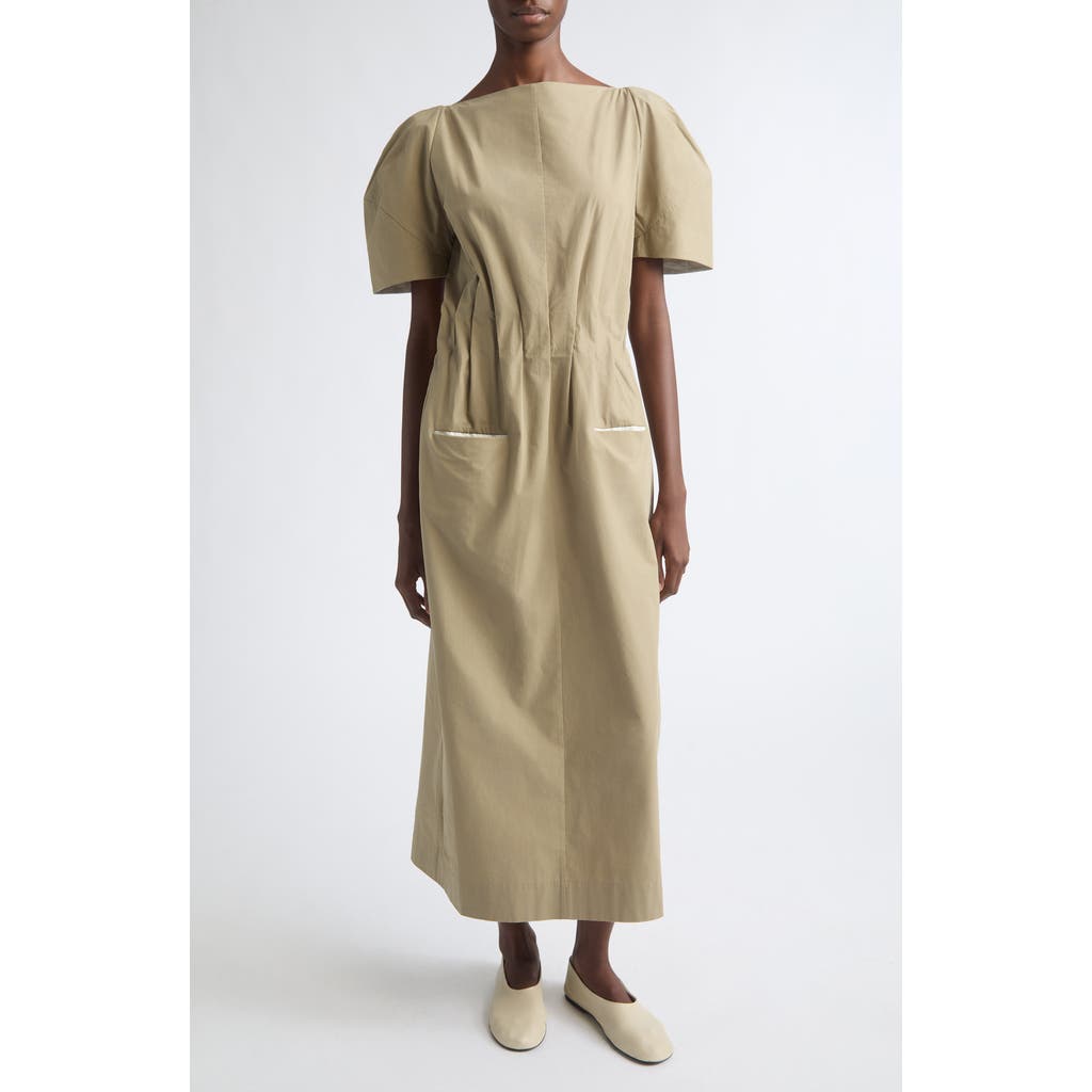 Nackiyé Nackiyè Maddie Cotton Midi Dress In Brown