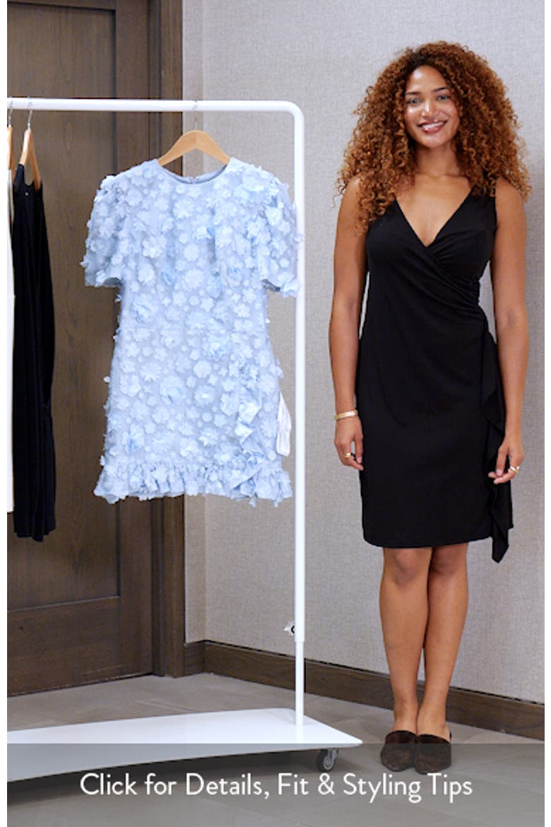 Brittany 3D Floral Appliqué Chiffon Cocktail Minidress video