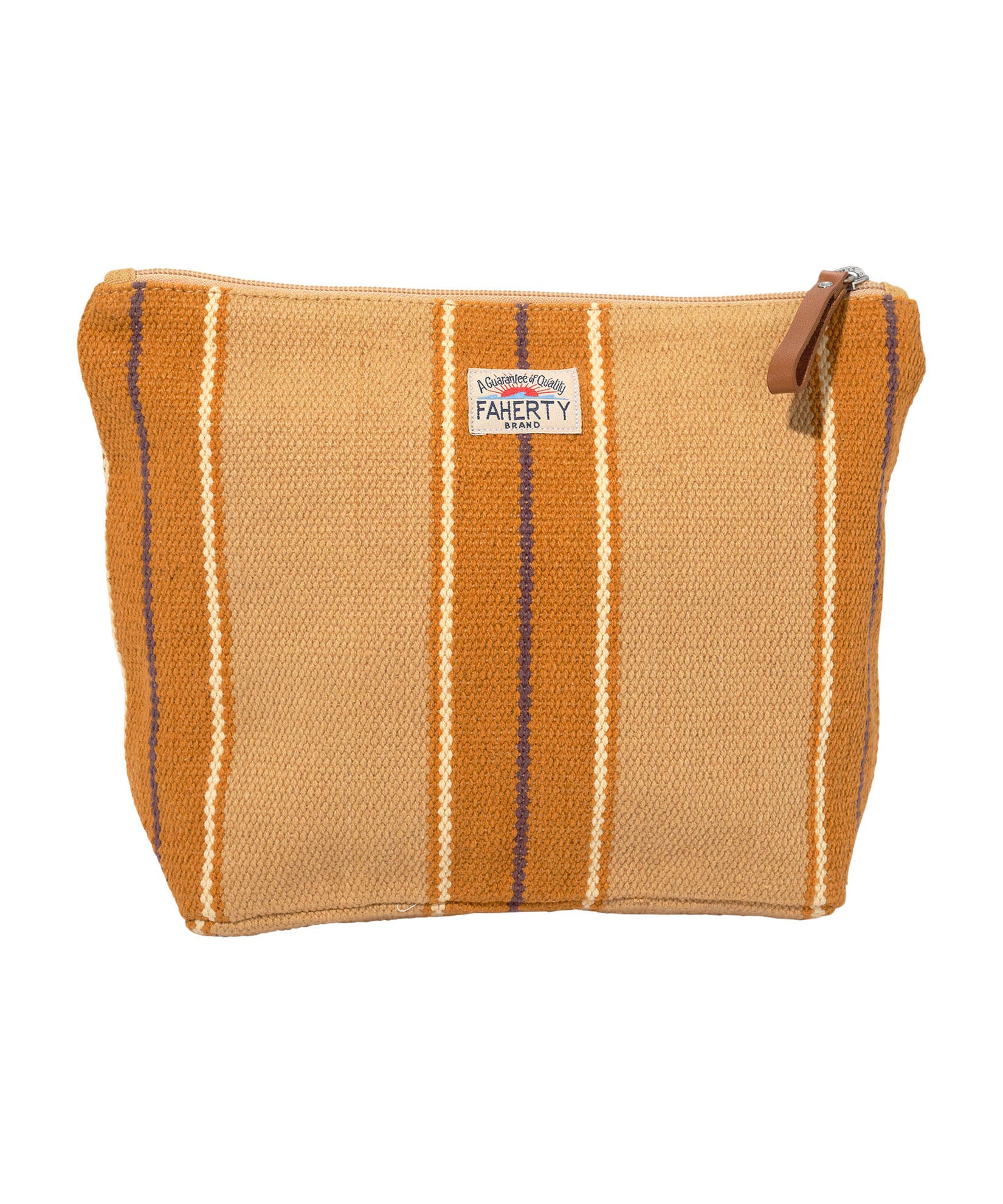 Surf Stripe Zip Pouch, Main, color, Khaki