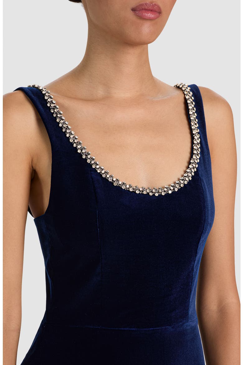 Charlotte Scoop Neck Fitted Minidress, Alternate, color, MIDNIGHT BLUE