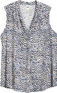 AK ANNE KLEIN Ruffle V-Neck Top