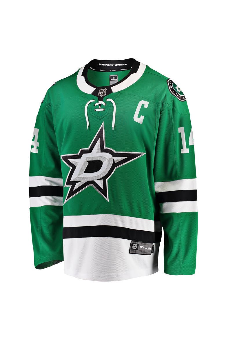 Men's Fanatics Jamie Benn Kelly Green Dallas Stars Captain Patch Home Breakaway Jersey, Alternate, color, Kelly Green