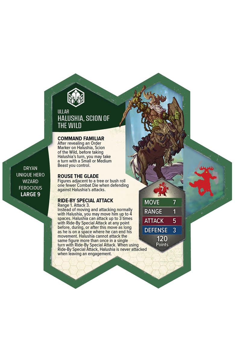 Renegade Games Heroscape Rising Tide, Sonlen 
Halushia Scion of the Wild, Alternate, color, Multicolored