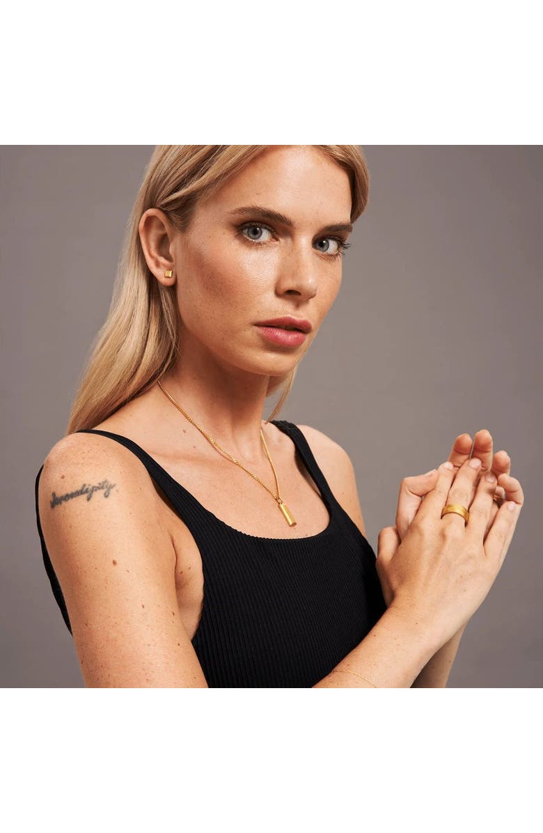 7879 Square Bullion Stud Earrings, Alternate, color, Gold 9K