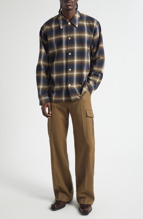 Logan Ombré Check Flannel Button-Up Shirt