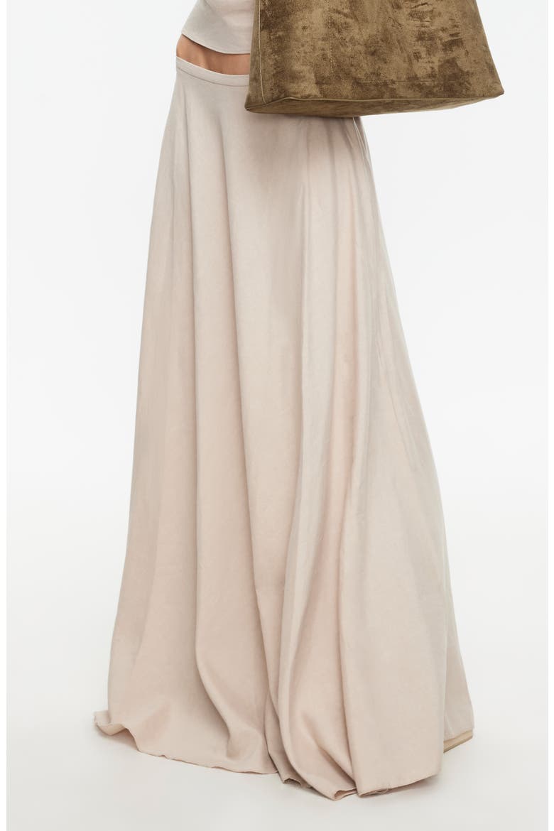 Halcycon Linen Blend Maxi Skirt, Alternate, color, BEIGE