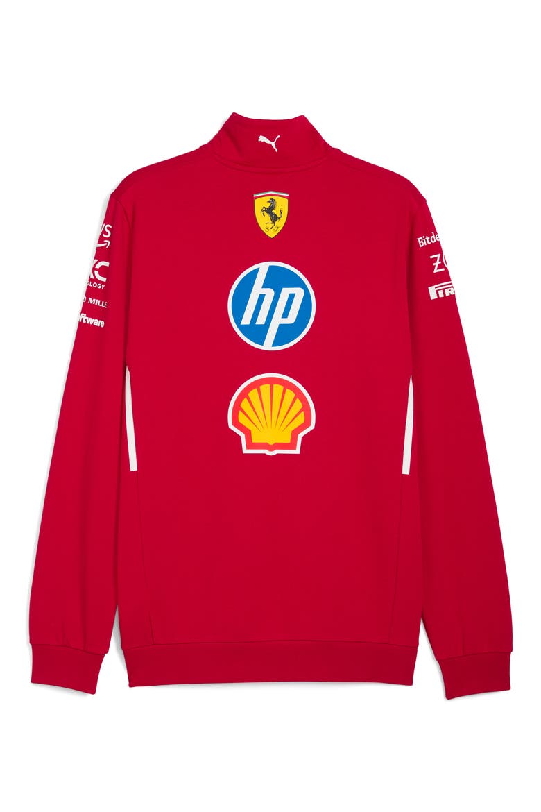x 2025 Scuderia Ferrari HP Driver Quarter Zip Pullover, Alternate, color, DARK CHERRY