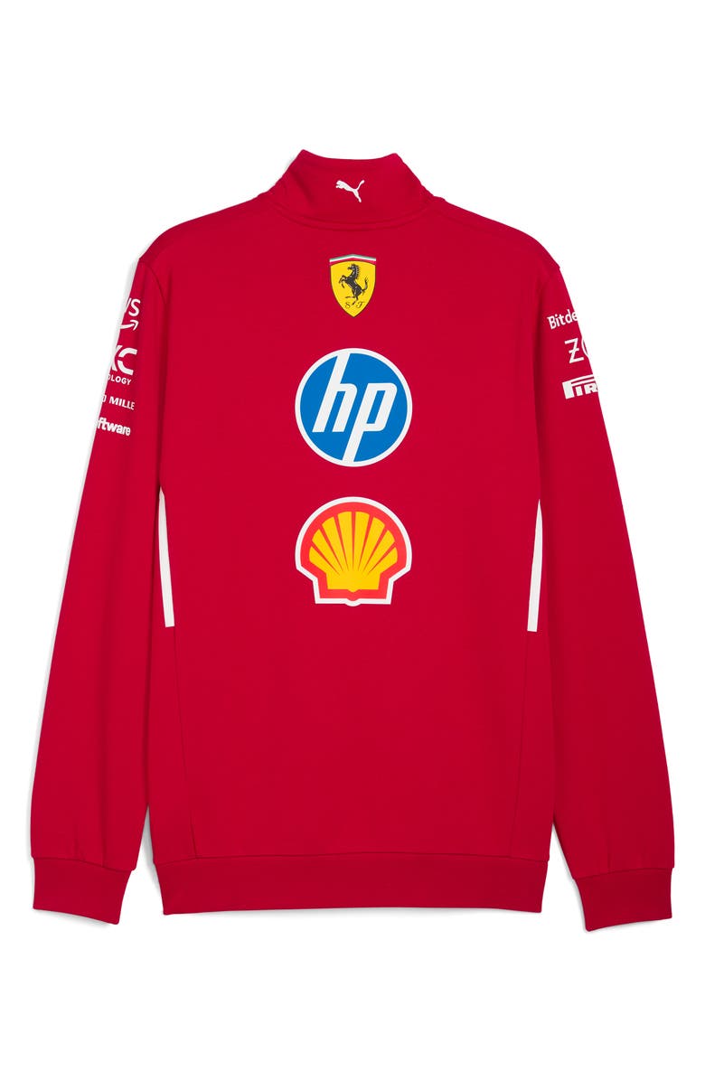 PUMA x 2025 Scuderia Ferrari HP Driver Quarter Zip Pullover, Alternate, color, Dark Cherry