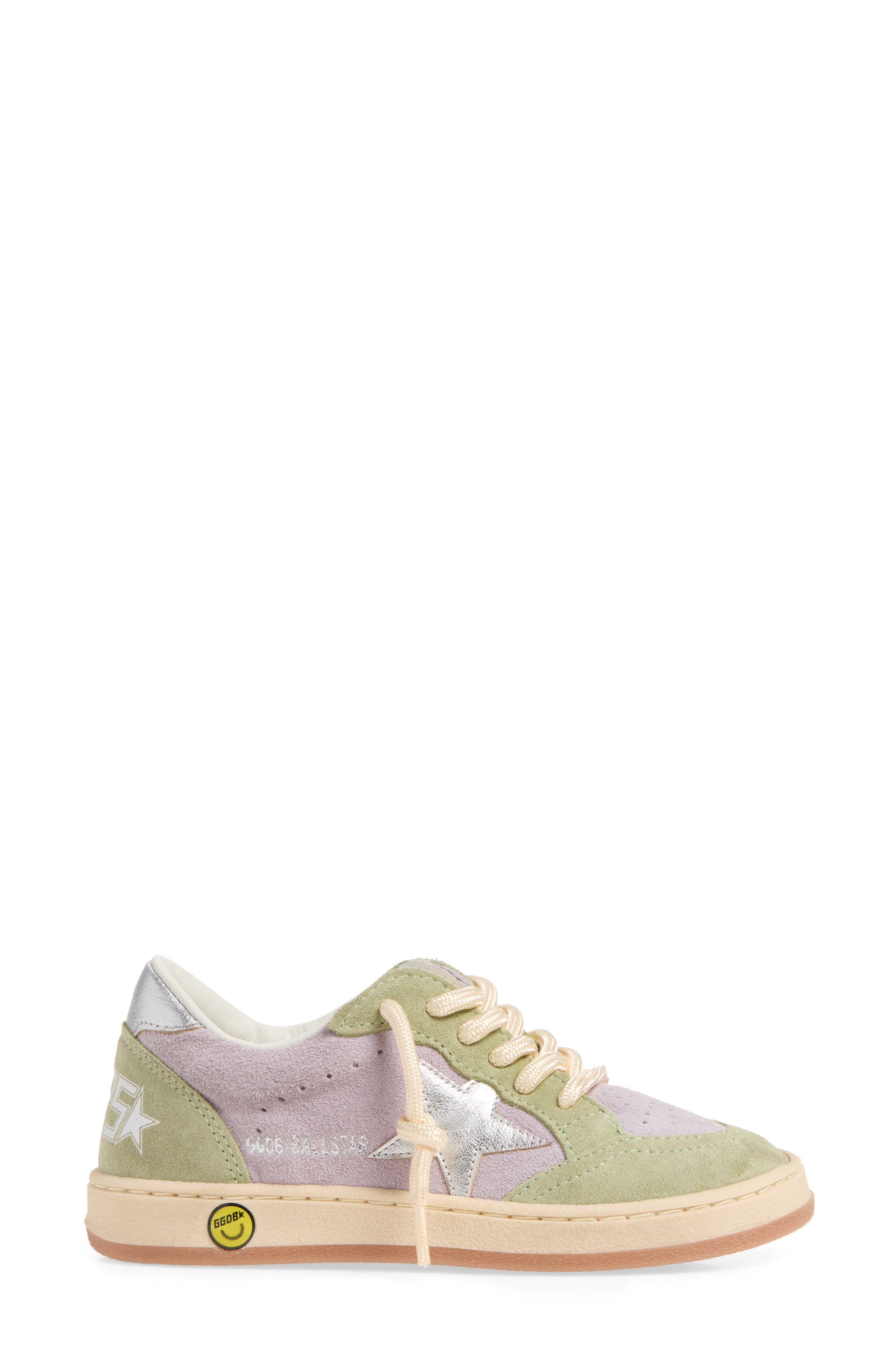 Kids' Ball Star Low Top Sneaker, Alternate, color, LILAC/ LIGHT GREEN/ SILVER