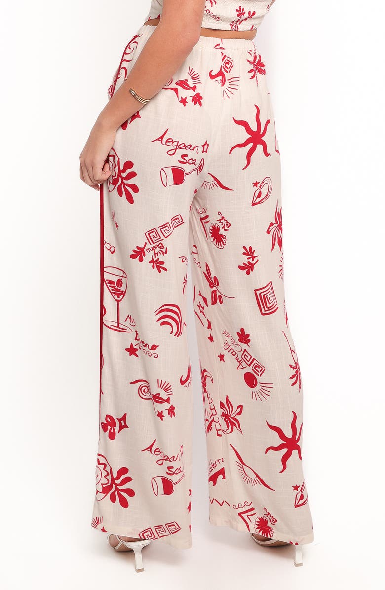 Petal & Pup Malta Mixed Print Drawstring Pants, Alternate, color, Biaritz