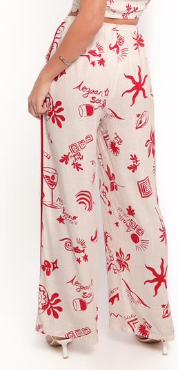 Malta Mixed Print Drawstring Pants