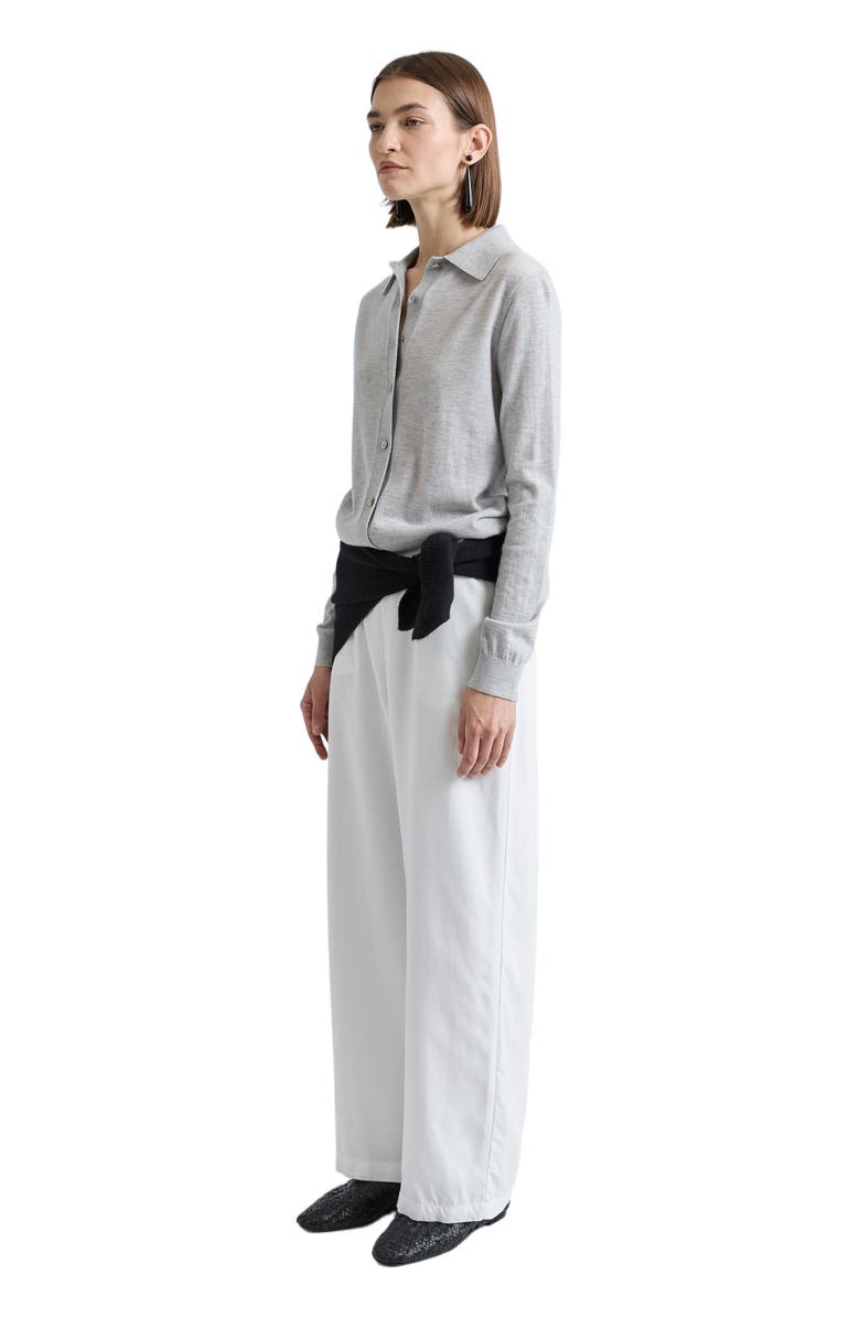 Almina Concept Button Up Knit Top, Alternate, color, Grey