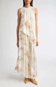Ulla Johnson Caprice Floral Layered Silk Blend Dress