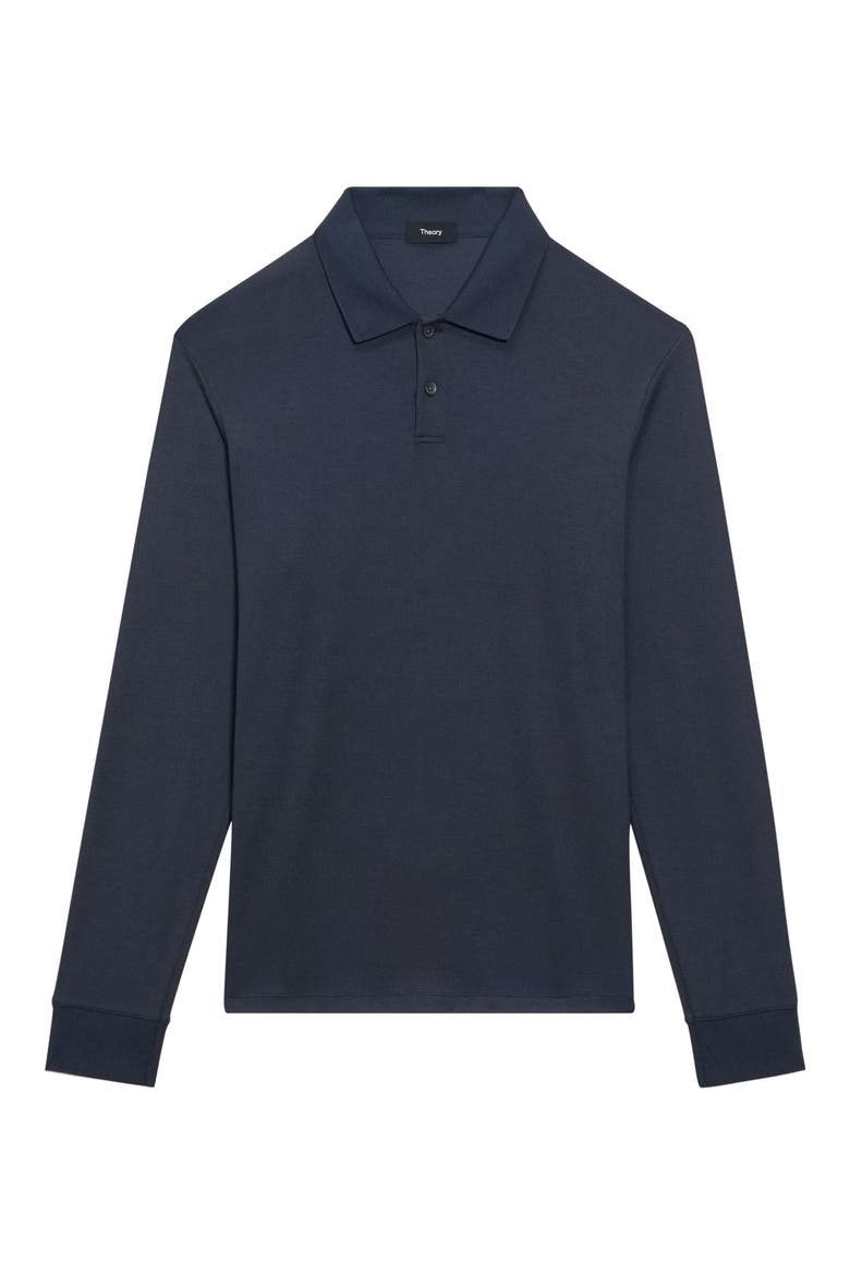 Goris Anemone Milano Long Sleeve Polo, Alternate, color, BALTIC