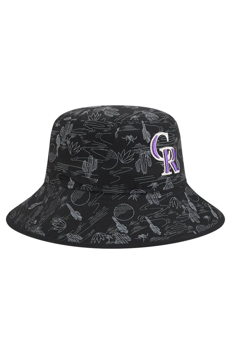 New Era Men's New Era  Black Colorado Rockies 2025 Spring Training All Over Print Bucket Hat, Alternate, color, 
