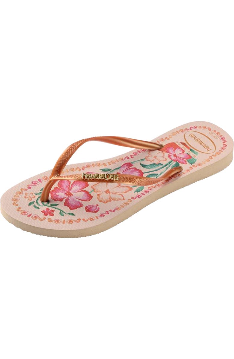 Havaianas Slim Flip Flop, Alternate, color, Golden
