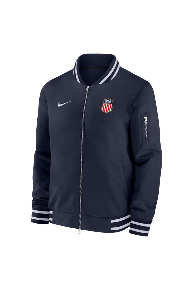 Men's Nike Navy US Hockey 2026 Full-Zip Bomber Jacket (Men