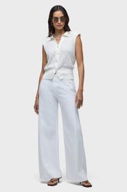 Hudson Jeans Jodie Frayed Seam Loose Wide Leg