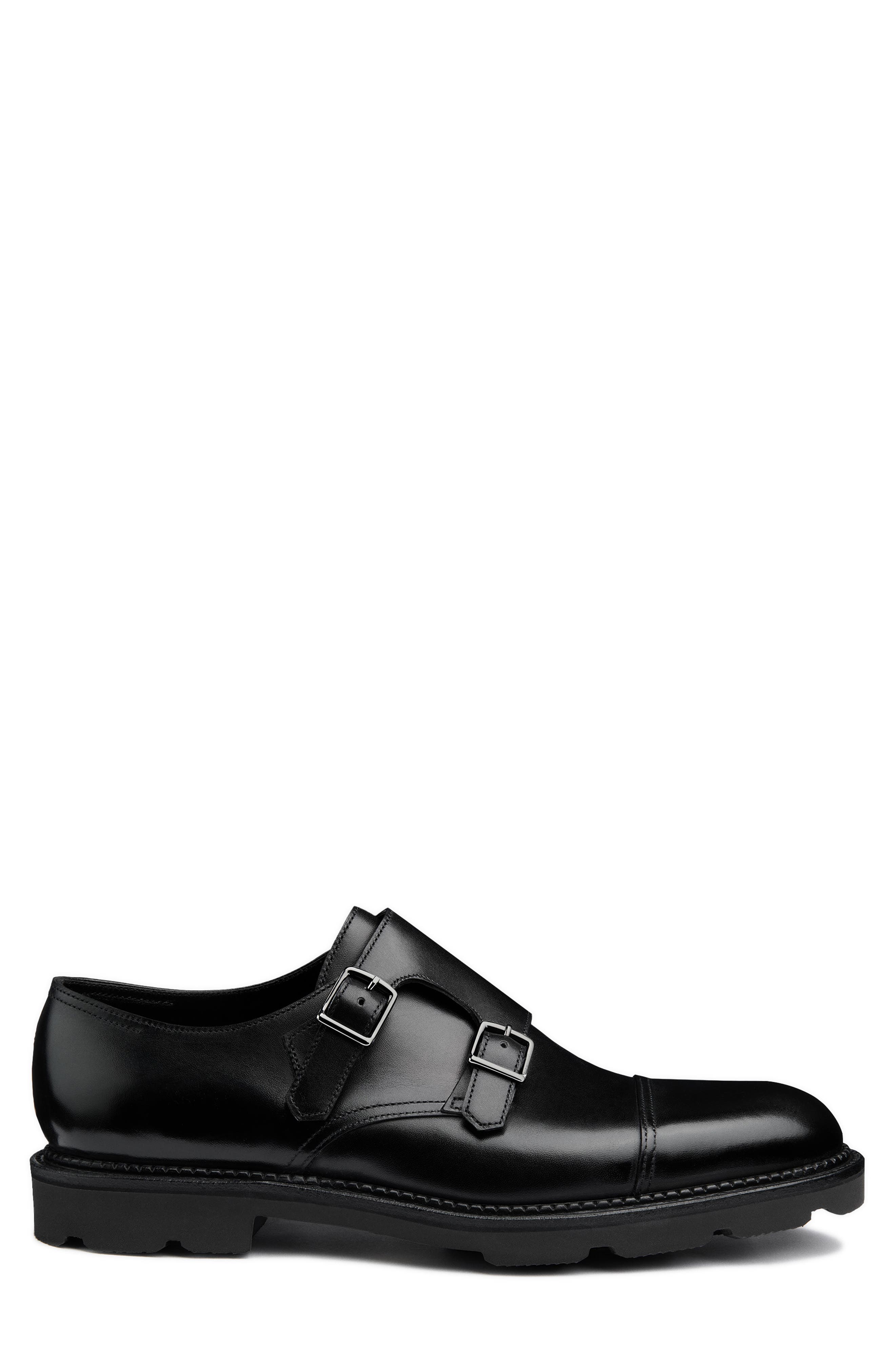 John Lobb William New Standard Double Monk Shoe, Alternate, color, Black