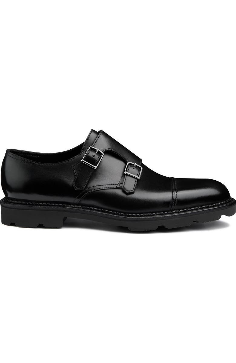 John Lobb William New Standard Double Monk Shoe, Alternate, color, Black