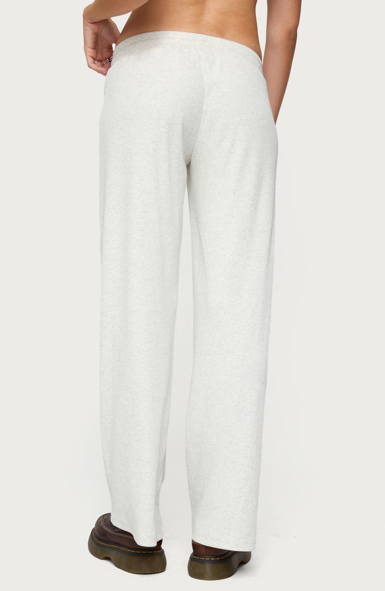 EDIKTED Cicilia Rib Drawstring Pants, Alternate, color, Gray-Melange