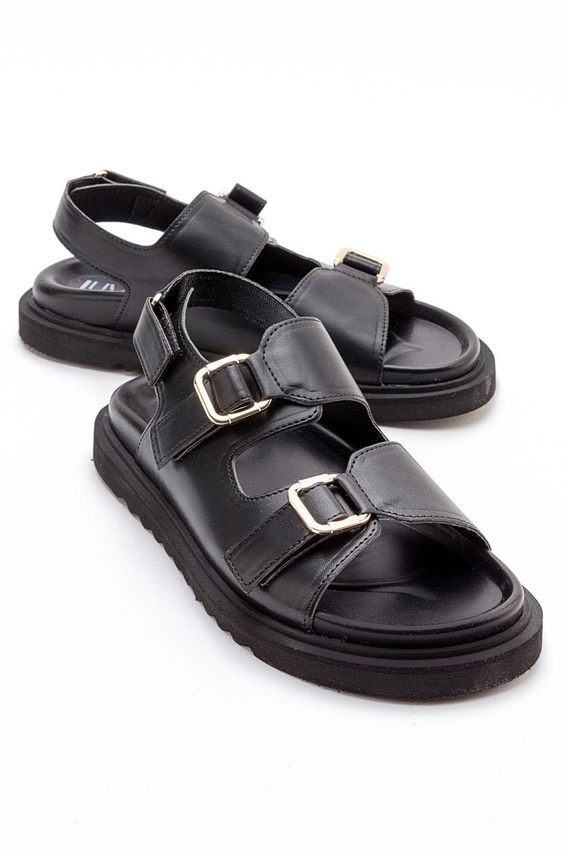 Prologue Shoes Hermosa Double Strap Sandal, Main, color, Black