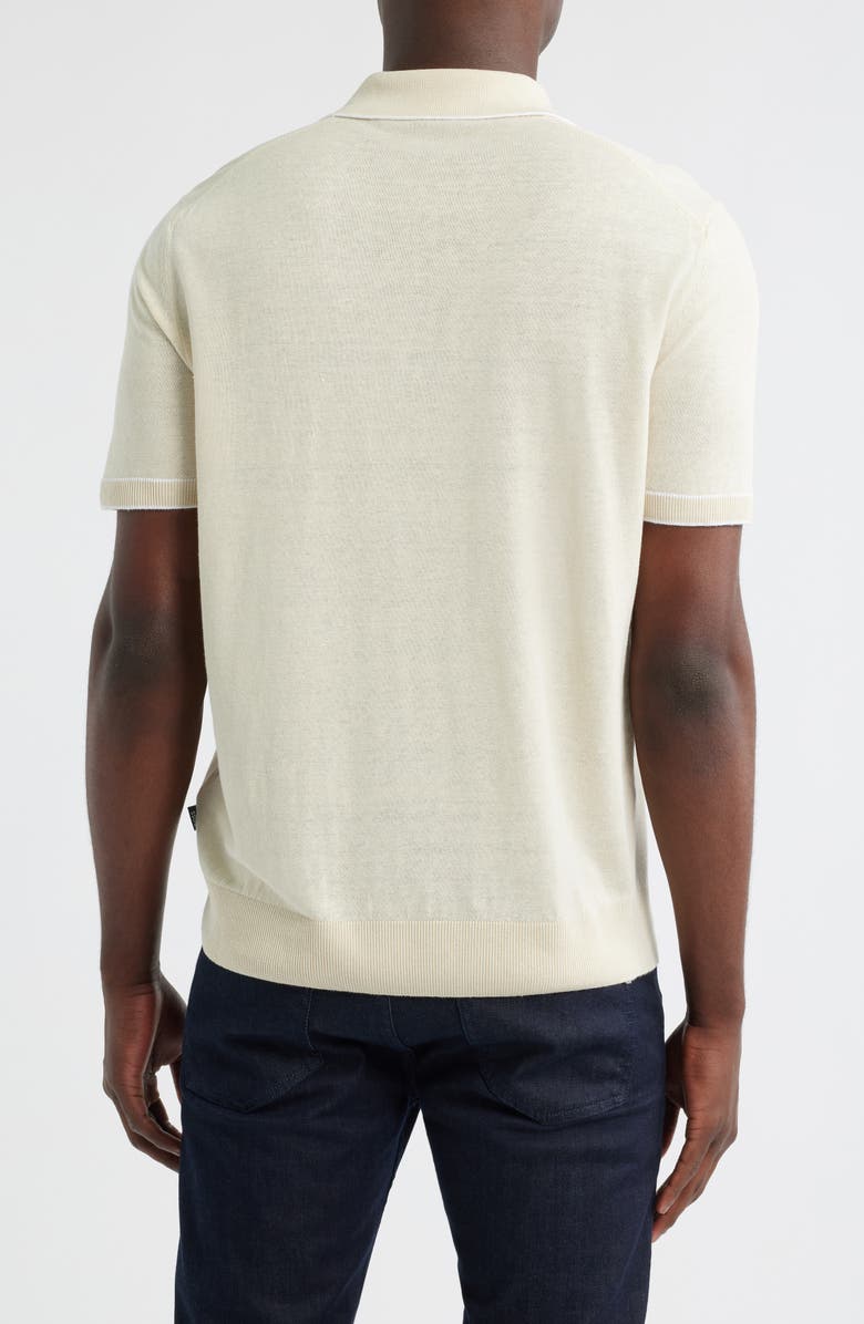 BOSS Jiovanotto Quarter Zip Polo, Alternate, color, Open White