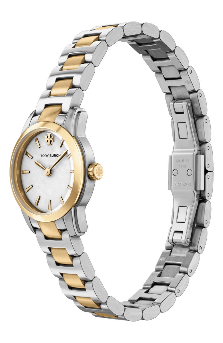 Tory Burch The Mini Miller Bracelet Watch, 22mm, Alternate, color, Two Tone