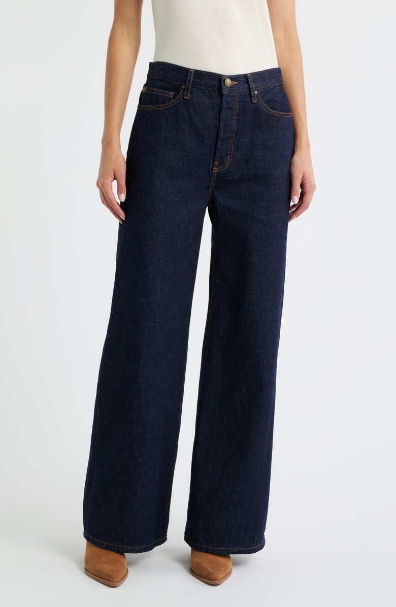 THE GREAT. The Slouch Wide Leg Jeans, Main, color, 