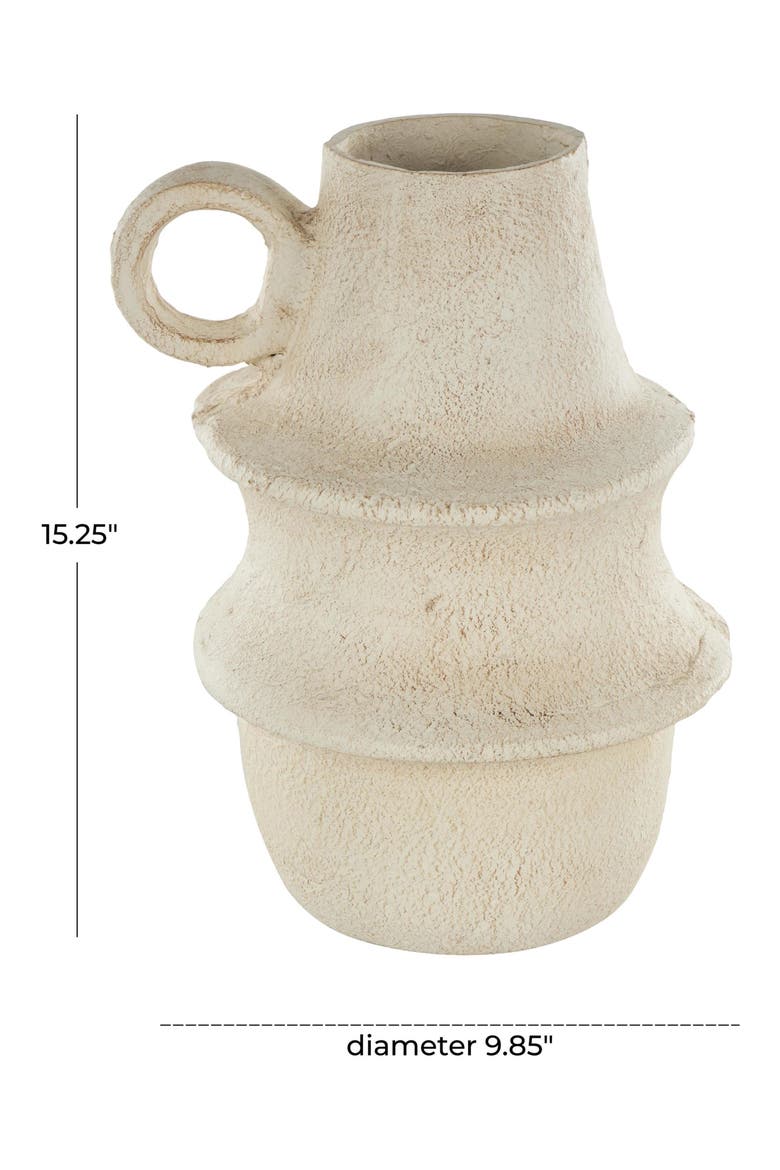 Papier-Mâché Cream Vase, Alternate, color, BEIGE