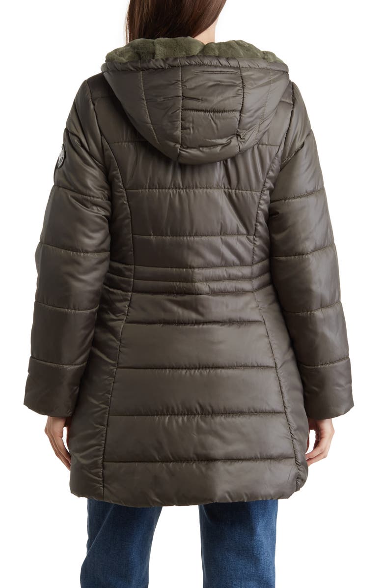 Spyder Yara Faux Fur Lined Puffer Jacket, Alternate, color,