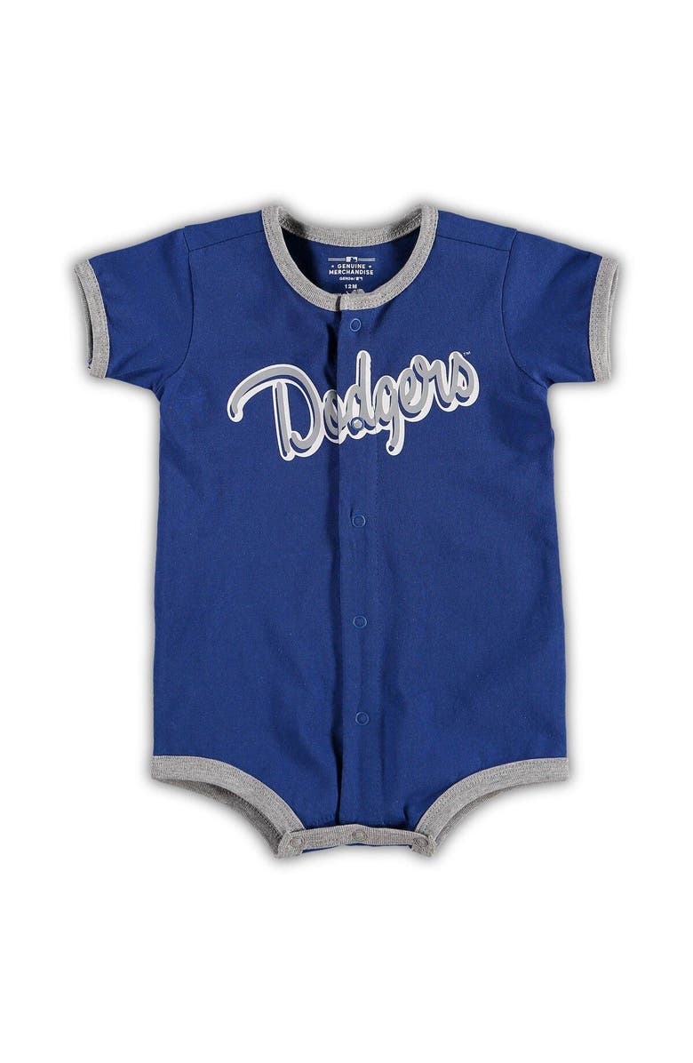 Outerstuff Newborn & Infant Royal Los Angeles Dodgers Stripe Power Hitter Romper, Main, color, Royal